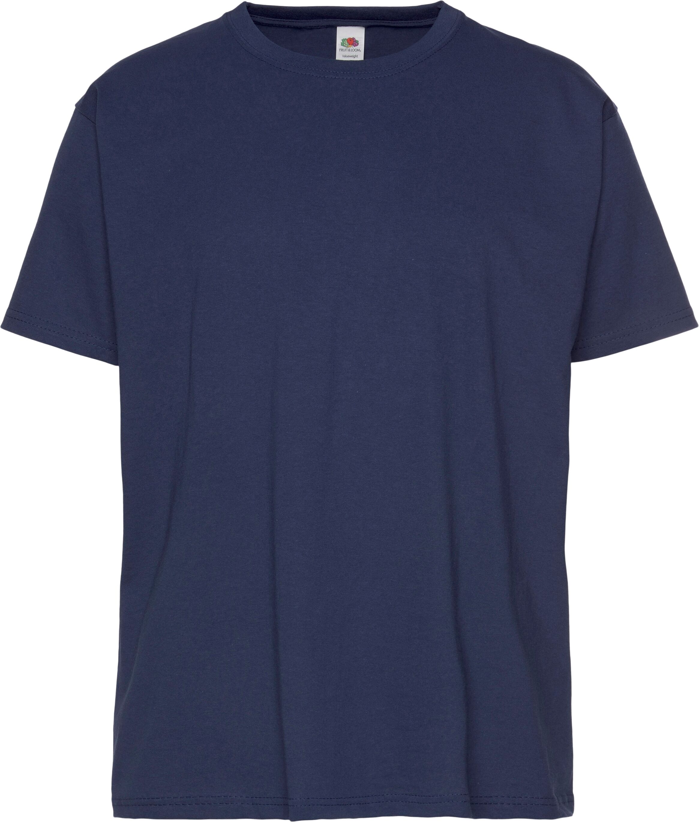 T-Shirt FRUIT OF THE LOOM, Herren, Gr. M (48/50), blau (navy, navy, navy), Single Jersey, Obermaterial: 100% Baumwolle, Basic, schmal, Rundhals, ohne Bündchen, Shirts T-Shirt, mit Rundhalsausschnitt navy, navy, navy M (48/50)