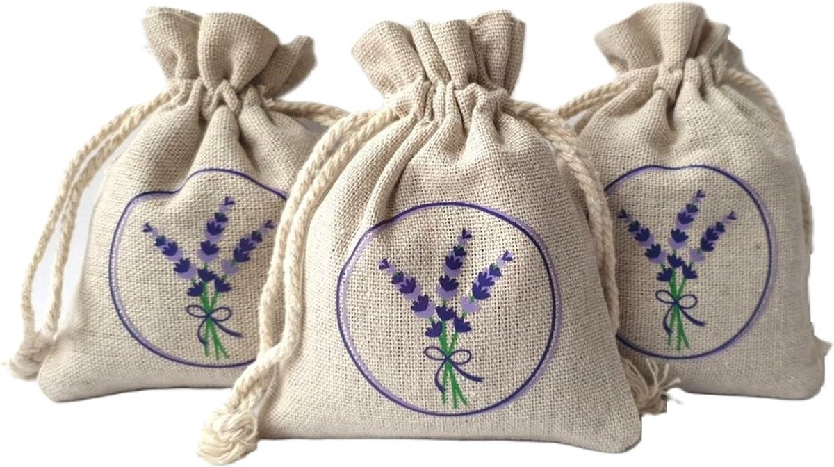 Bonheur de Provence Lavendel geurzakjes met biologische lavendel - 3 stuks van 15 gram
