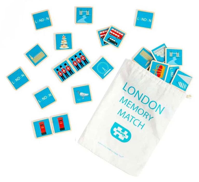 Bigjigs Houten geheugenspel London educatief speelgoed voor kinderen