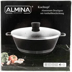 Kochtöpfe Schwarz mit Glasdeckel Antihaft