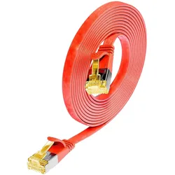 4x Wirewin Slim Patchkabel: U/FTP, 10cm, rot (U/FTP, CAT6a, 0.10 m), Netzwerkkabel