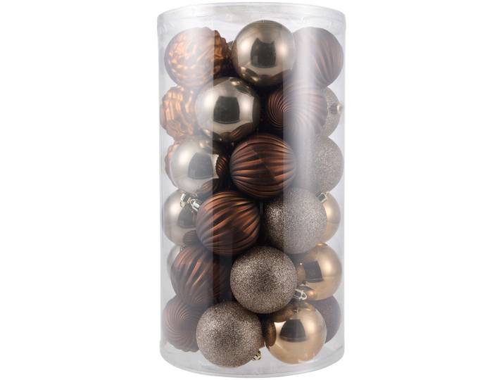 30set Glaskugeln bronze Petbox