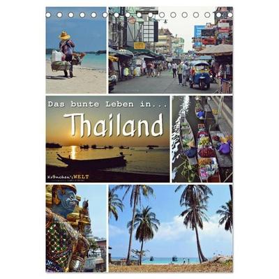 Das bunte Leben in Thailand (Tischkalender 2027 DIN A5 hoch), CALVENDO Monatskalender