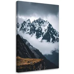 LEINWANDBILD Berge Winter Landschaft Natur 60x90cm