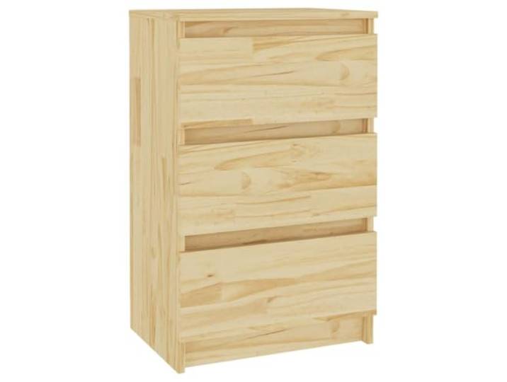 fsahslih Nachttisch Massivholz Kiefer 3 Schubladen 40x29,5x64 cm Praktische Nachtkommode fürs Schlafzimmer mit 3 geräumigen Fächern aus unbehandeltem Holz für einfache Pflege.