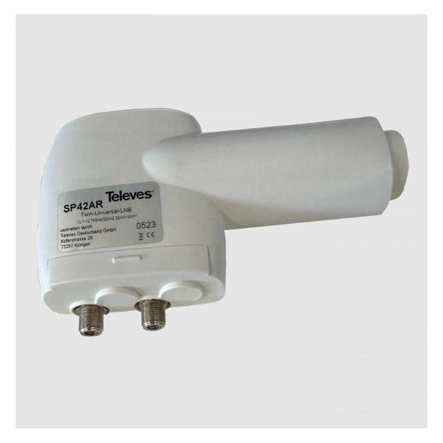 Televes Speisesystem SP 42 AR DIGITAL 3 Grad TWIN Feedaufnahme 23/40mm (Twin LNB, 23mm, 40mm) (SP42AR)