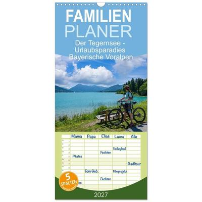 Familienplaner 2027 - Der Tegernsee - Urlaubsparadies Bayerische Voralpen mit 5 Spalten (Wandkalender, 21 x 45 cm) CALVENDO