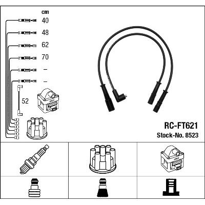 NGK Zündleitungssatz 8523 für ABARTH