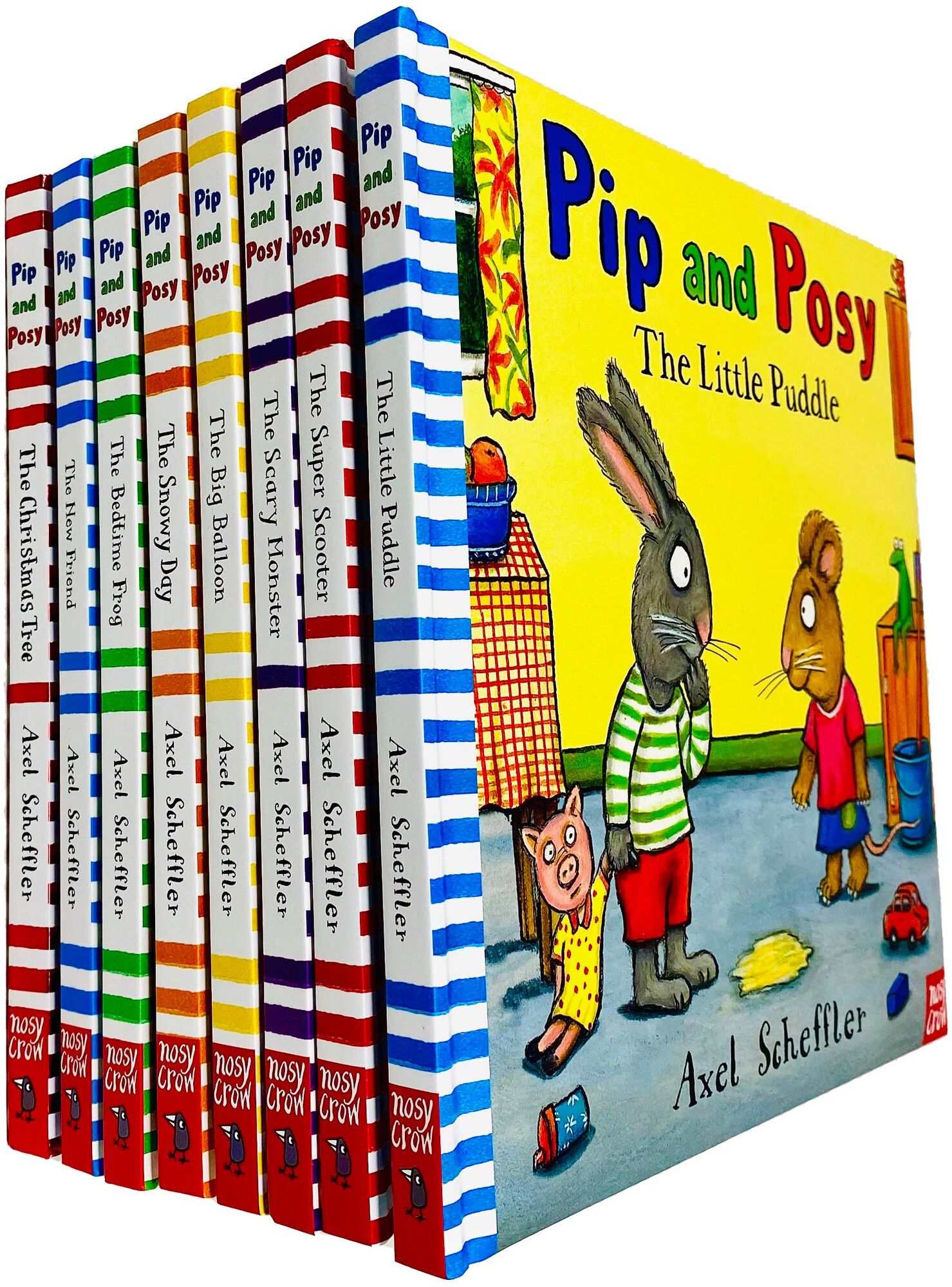 Pip and Posy 8 Books Collection Set by Axel Scheffler - Nosy Crow Hardback - Ages 2-5 - Friendship & Sharing Stories for Toddlers