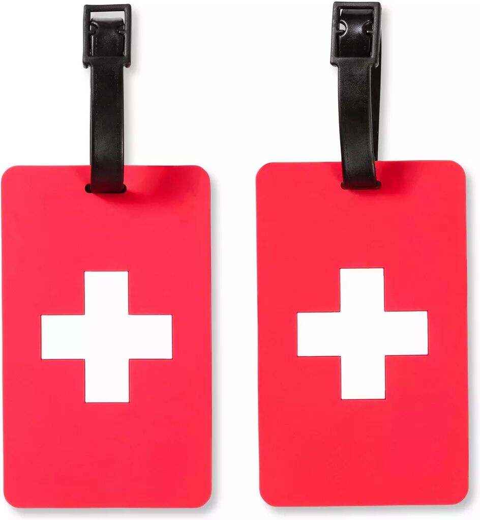 Manor Travel - Namensschild aus PVC, Reiseaccessoire, One Size, Rot