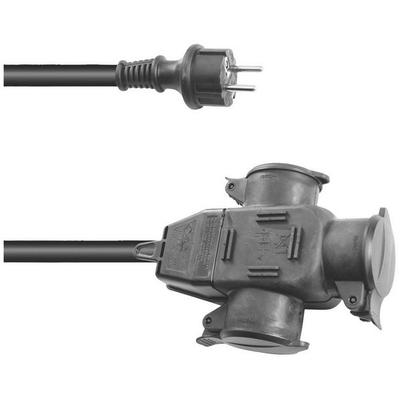 Eurolite 3024701E Strom Verlängerungskabel Schwarz 5m H07RN-F 3G 2,5mm²