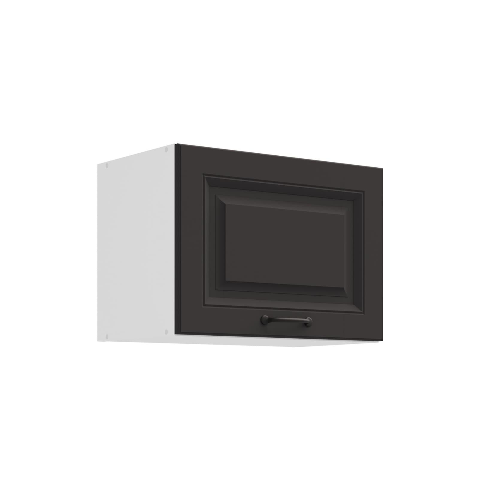 Aufsatzschrank Hochschrank 50 cm STILO Grau Küchenzeile Küchenblock Küche