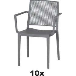 Siena  Garden Square Stapelsessel objektgeeignet 10x grau