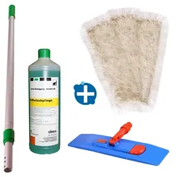 Wischset Corridor Eco 40 cm, Klapphalter, Stiel EcoMop 40 cm inkl. Zubehör und Duftwischpflege 1 L