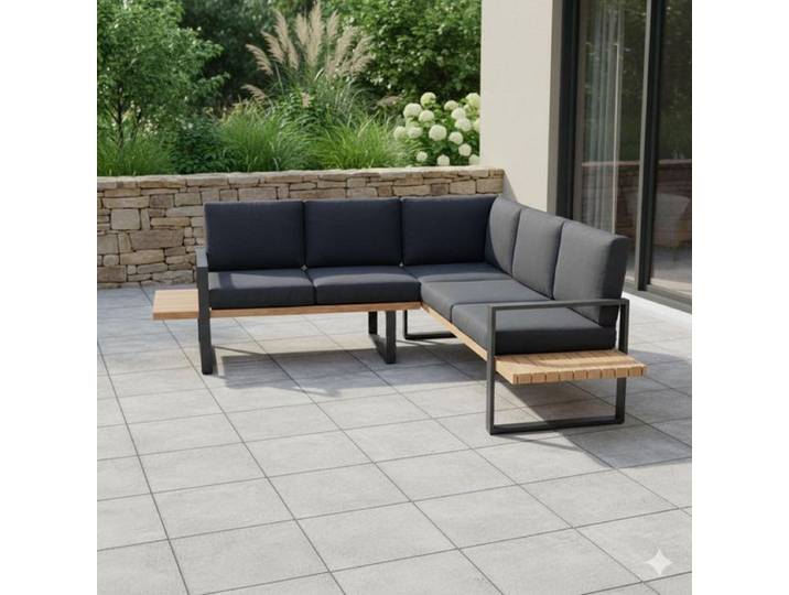 Siena Garden Bari Dininglounge Aluminium/Polypropylen Dunkelgrau