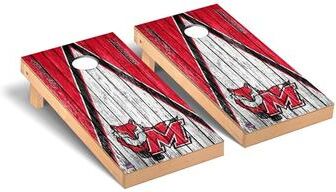 Skip's Garage Marist College Red Foxes Triangle Cornhole Board Set