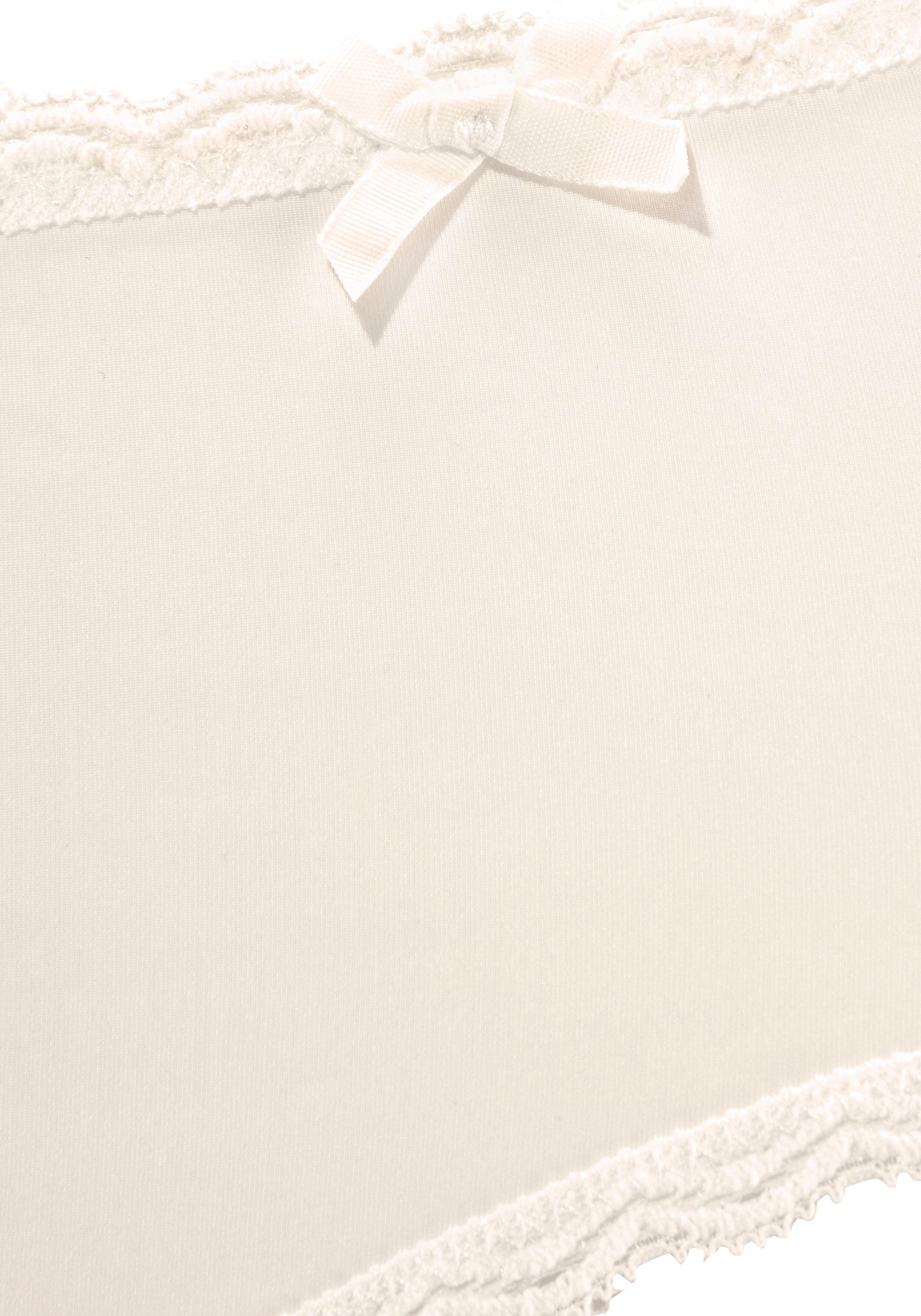 Panty S.OLIVER "Camille", Damen, Gr. 48/50, beige (creme), Microtouch, Obermaterial: 85% Polyamid, 15% Elasthan, körpernah, Unterhosen Panty, mit feiner Spitzenborte creme 48/50