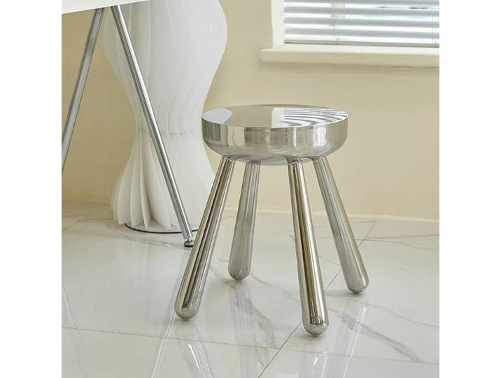 Meubles nordiques tabouret en acier inoxydable tabouret de salle à manger créatif tabourets de Bar loisirs canapé chaise porche tabouret à langer siège Mobile