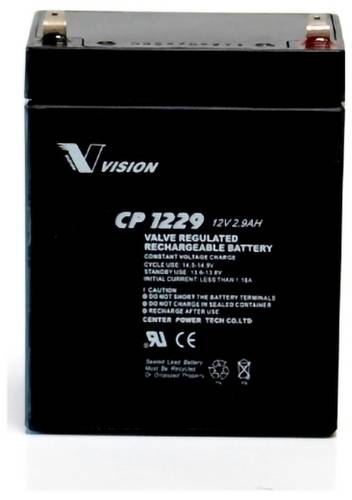 Vision CP1229 Bleiakku Blei-Vlies (AGM) 2.9Ah 12V 1St.