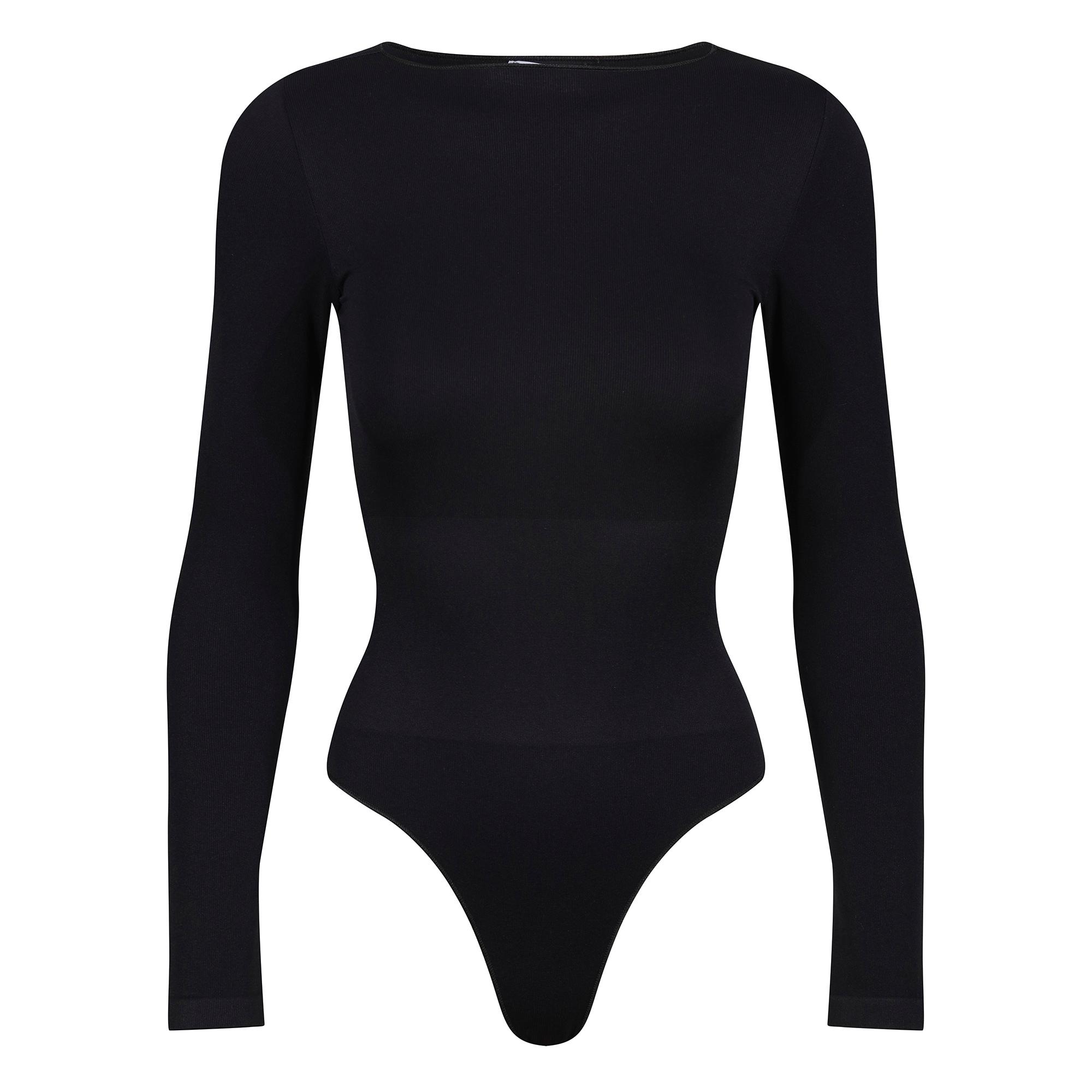 Damen Essentials Langarm-Bodysuit formend aus recyceltem Stretchmaterial