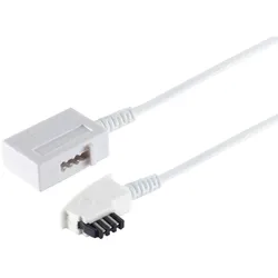 TAE-F Stecker - TAE-F Kupplung weiß 3m
