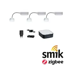 Paulmann 5182 Smart Home smik Gateway + 3x LED Modul Einbauleuchte RGBW