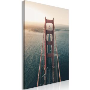 Artgeist Wandbild Golden Gate Bridge, Leinwand, Hochformat, 60 x 90 cm