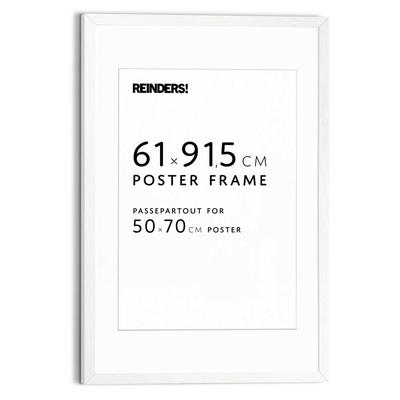 Bilderrahmen REINDERS "Bilderrahmen Poster 61x91,5 oder 50x70", weiß, B:64,5cm H:95cm T:2cm, Bilderrahmen, Bilderrahmen, Wohnzimmer - Weiß - MDF - 64,5x95 cm