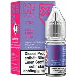 Grape Berry Burst NicSalt Liquid by Pod Salt Xtra 10ml / 10mg
