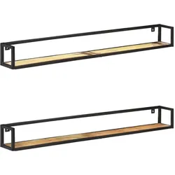 vidaXL Wandregale 2 Stk. 160 cm Altholz Massiv