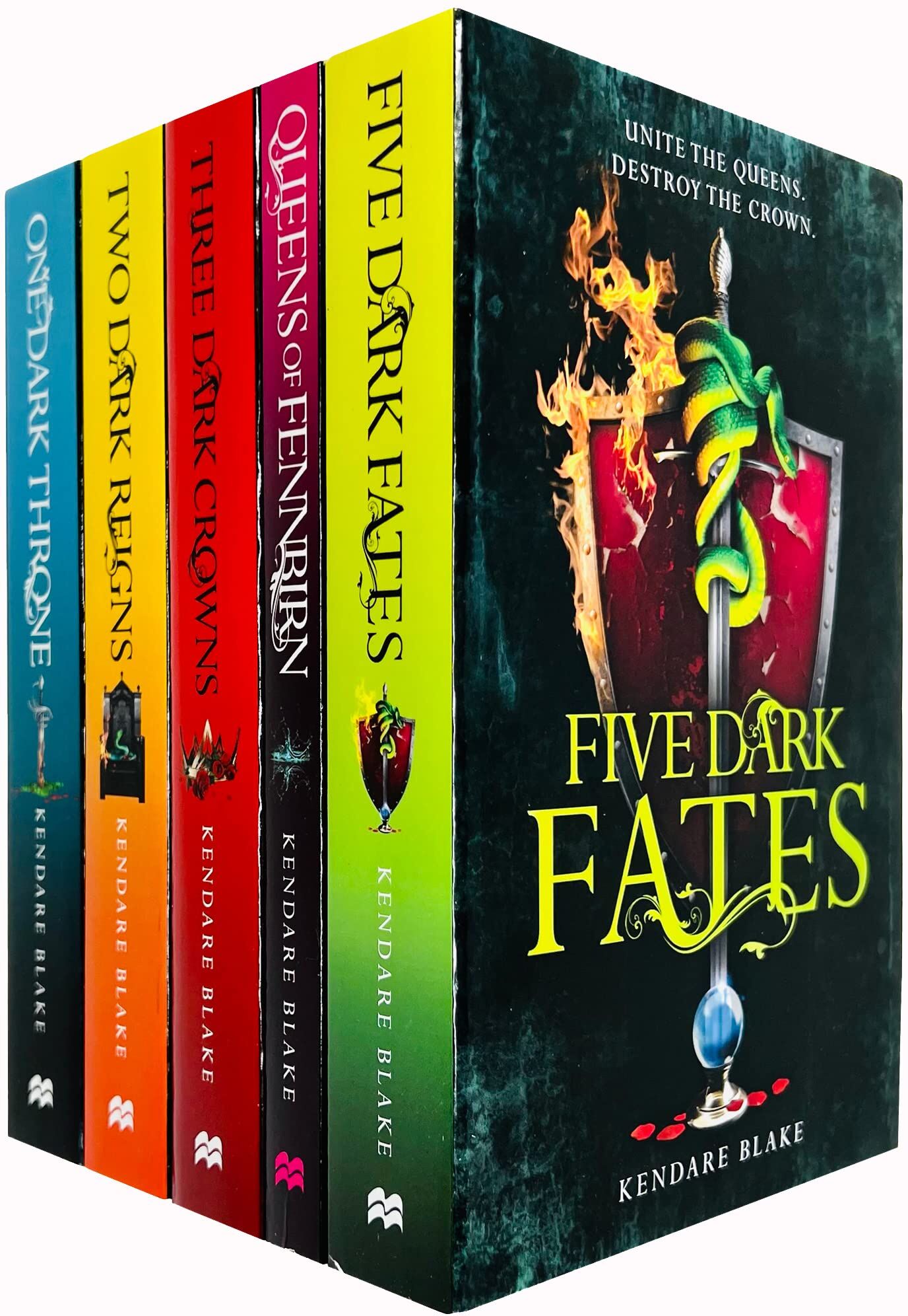 Macmillan Children's Books Three Dark Crowns Series by Kendare Blake - 5 Book Paperback Collection Set - Young Adult Fantasy Ages 12+ - Sister Queens Fight for the Crown