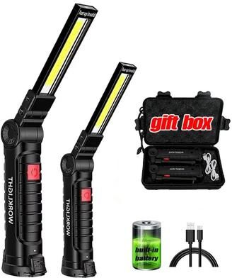 Inspired Finds USB Rechargeable Dimmable COB LED Work Light With Magnet And Hook big With Box