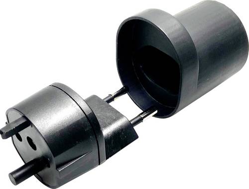 Martin Kaiser 182/1/sw Reiseadapter Fix-Adapter CH Typ 11/Konturen denzentraler Steckeransatz, IP 20, schwarz