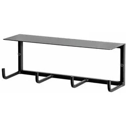 Haku Wandgarderobe Sidney Metall Schwarz