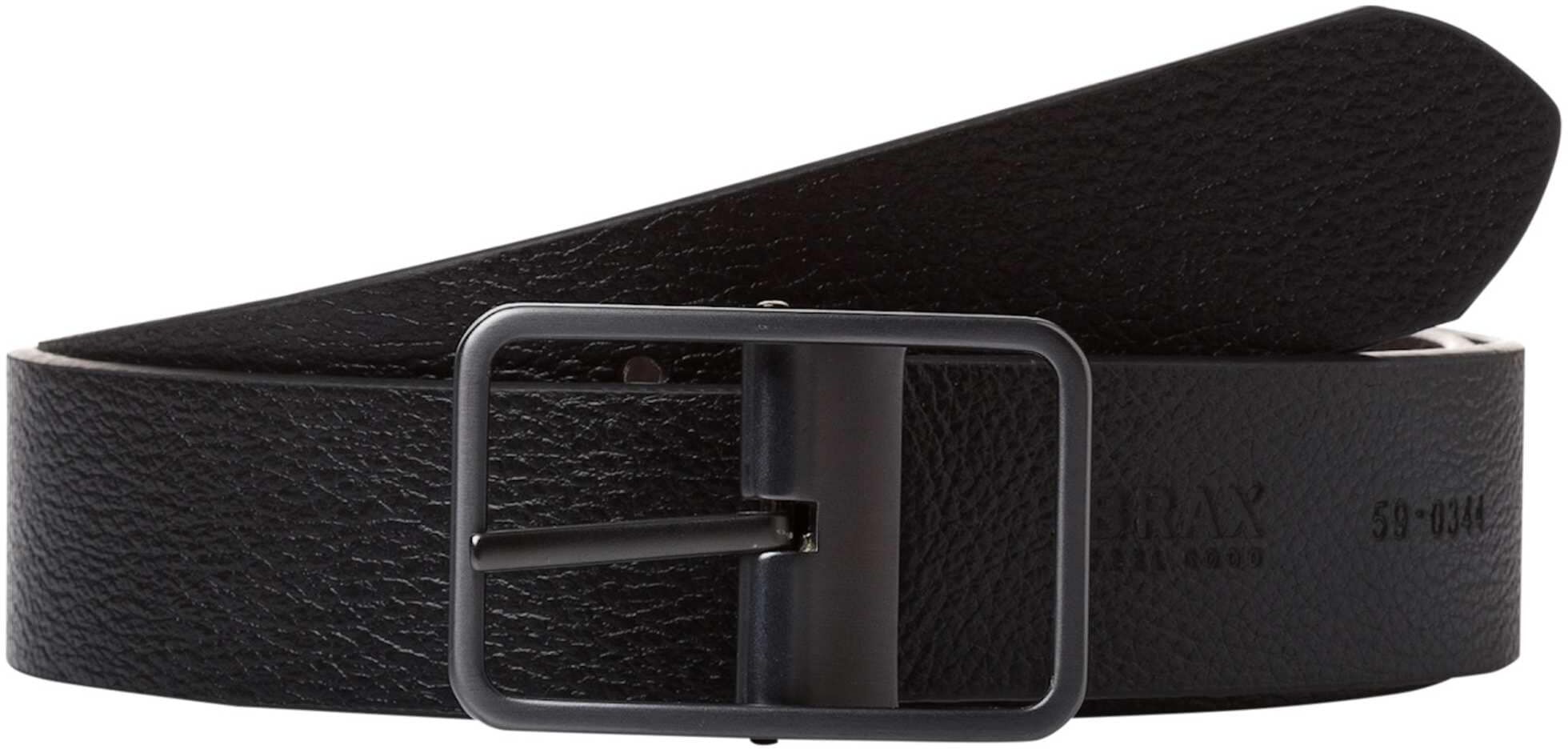 Ledergürtel BRAX "Style HERRENGÜRTEL", Herren, Gr. 90, schwarz, Leder, Gürtel Ledergürtel, Wendegürtel mit zwei Farbvarianten