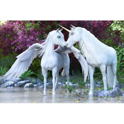 Papermoon "EINHORN-PFERDE FANTASY TIERE PFERD WALD NATUR BÄUME XXL"