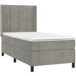 vidaXL, Boxspringbett, Wamelum (Block mit Quadraten) (90 x 200 cm)