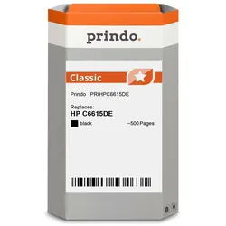 Prindo, Druckerpatrone, kompatibel mit HP 15 (BK)