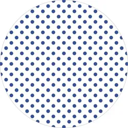 Mank Tassendeckchen - Antonia-Punkte in Blau, Tissue mit Folienbeschichtung, Ø 90 mm, 250 Stück - Einweg Untersetzer für Gläser Tassen Vasen