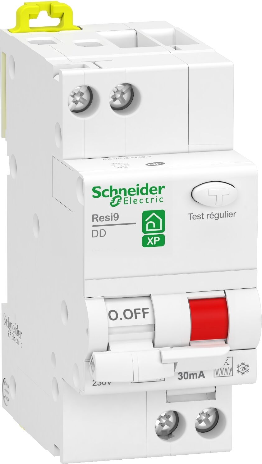 Disjoncteur différentiel RESI9 1P+N 30 mA courbe C type Fsi 16 A SCHNEIDER ELECTRIC R9PDCF16