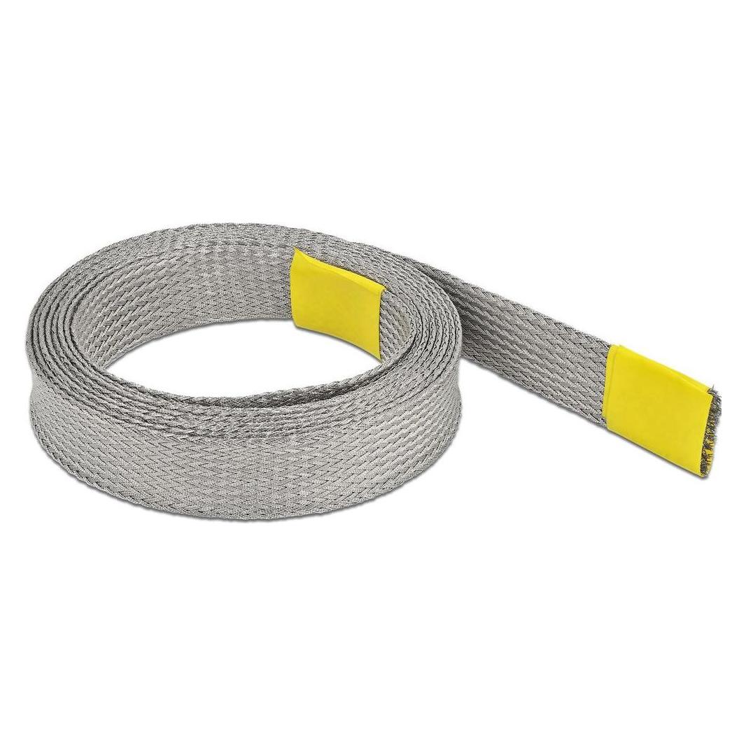 Delock Kabelschlauch zur EMV Abschirmung 2 m x 15 mm Grau (Kabelschlauch, 200 cm) (20789)