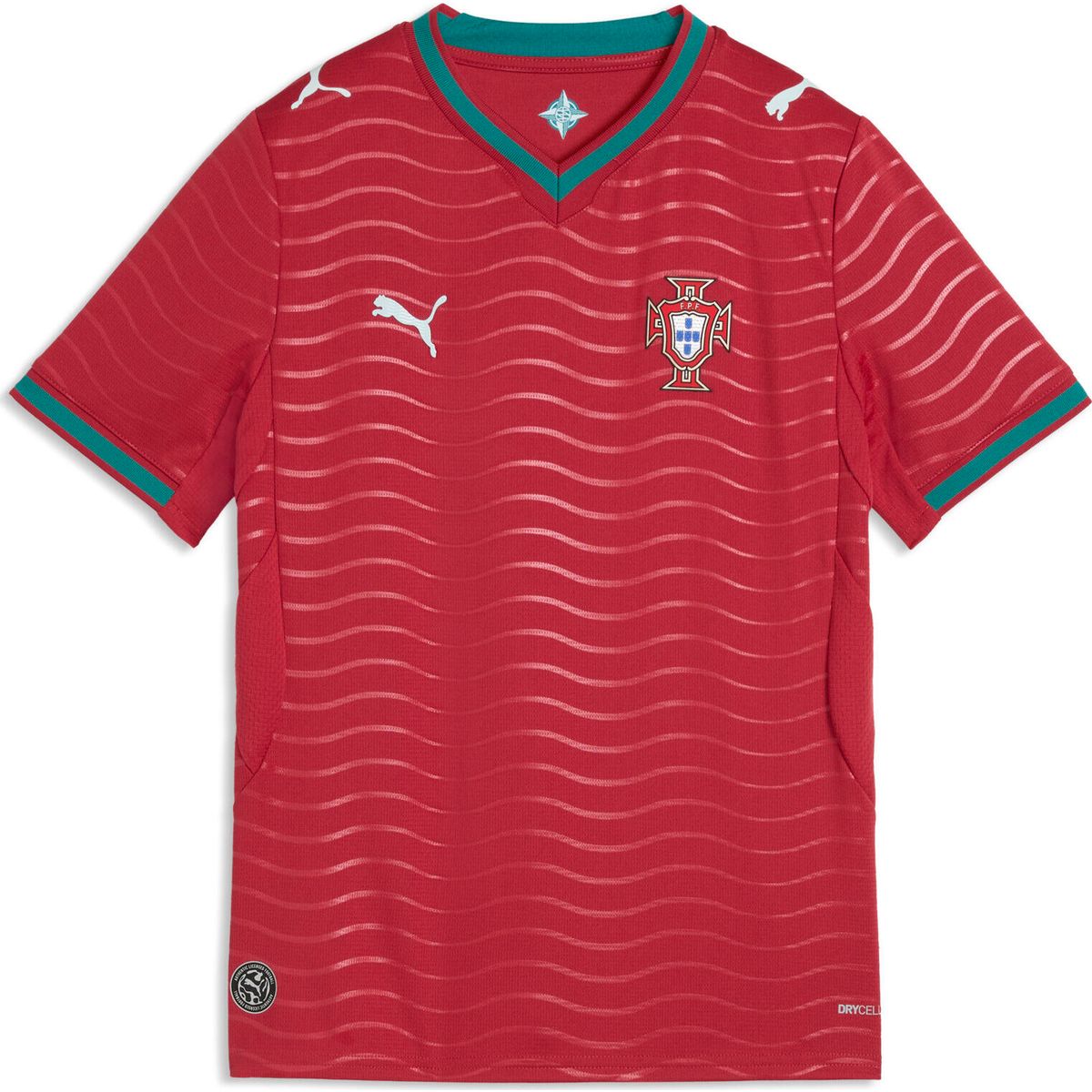 Puma FPF Home Jersey Replica Jr club red-green lagoon (01) 164 783281-01-164
