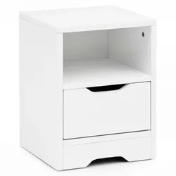 WOHNLING Nachtkonsole 31x43x31cm Weiß
