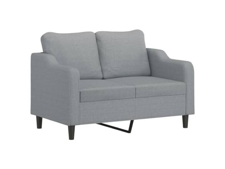 Todiikf 2-Sitzer-Sofa Hellgrau 138cm Polstersofa mit Metallgestell Modernes Zweisitzer Couchdesign in Hellgrau fuer Wohnzimmer und Schlafzimmer mit bequemer Schaumstoffpolsterung.