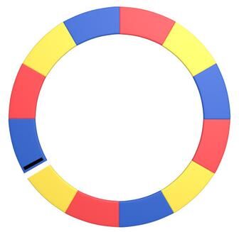 Costway 12 Feet Trampoline Pad Replacement Safety Pad with Fixing Straps (Multicolor)