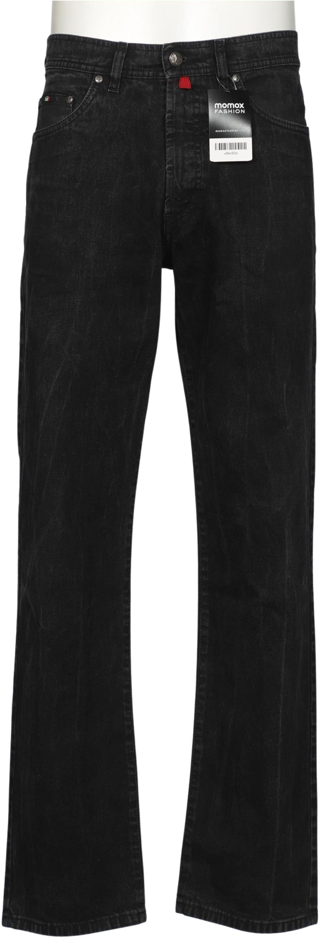 Carlo Colucci Herren Jeans, Schwarz, Gr. W33, Elasthan / Baumwolle - Second Hand