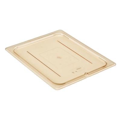Flacher Deckel GN 1/2 - Hohe Temperatur - 26.5 x 32.5 cm - Bernstein - 6er-Set - -. Cambro