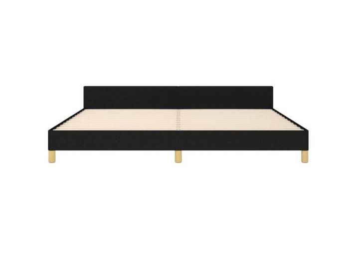 Cadre de lit - GOTOTOP - 200x200 cm - Tête de lit réglable - Tissu noir - 2 places