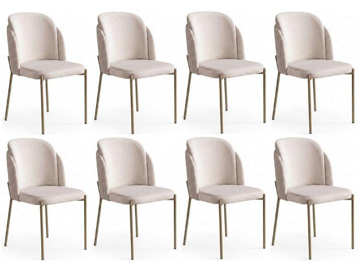 Xlmoebel Esszimmerstuhl Stuhl set modern weiß Esszimmer komfortabel bequem praktisch (8-tlg., 8 St)