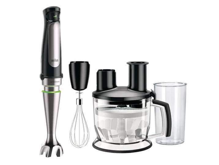 Braun MultiQuick 7 MQ 7075X – 3-in-1 Stabmixer mit Küchenmaschinen-Aufsatz, mit Zubehör zum Schneiden, Raspeln und Kneten, Schneebesen, stufenlose Geschwindigkeitseinstellung, 1000 W, Schwarz